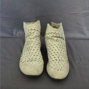 Blowfish Woven Ankle Booties - Gray